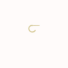 Dotted Tiny Hoop gold