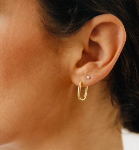 Small elegant silver earrings