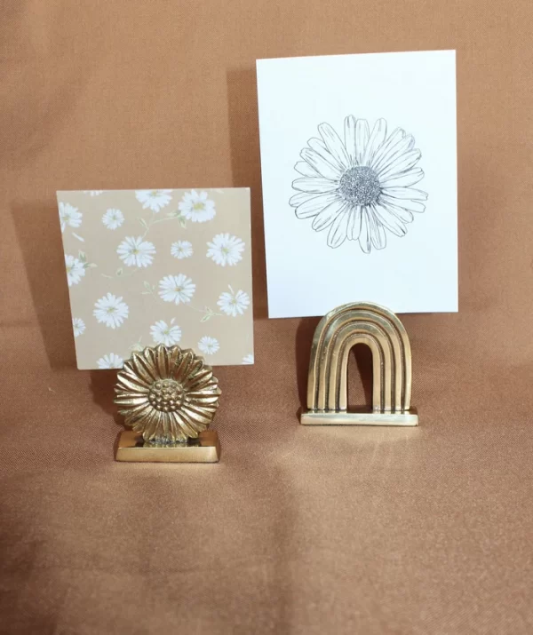 Card holder gold flower