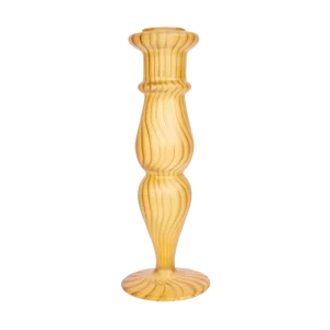 Candle holder classic Frosted Mustard